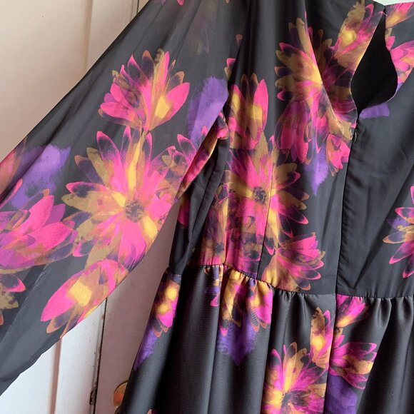 NWOT Taylor Woman Fit & FlareChiffon Knee Length Dress  22W - Picture 5 of 5